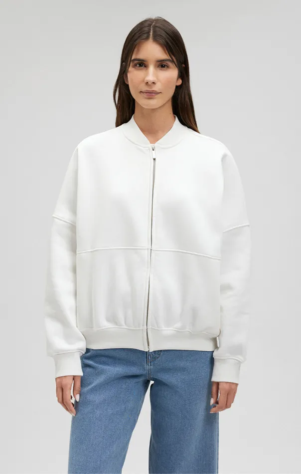 ZipUp Jacket In Antique White Women Mavi Jeans Loungewear ZipUp Jacket In Antique White Women Mavi Jeans Loungewear