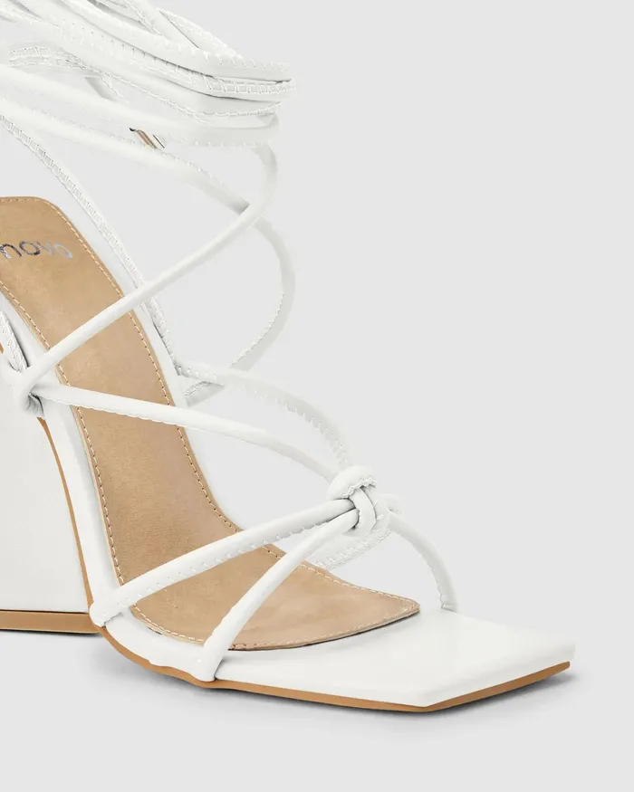 ZONAL WHITE High Heels Women Party NOVO Shoes